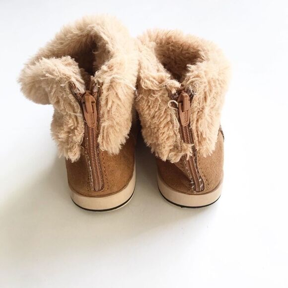 ZARA tan faux fur cuffed booties VGUC size 25(8.5) - Picture 6 of 7